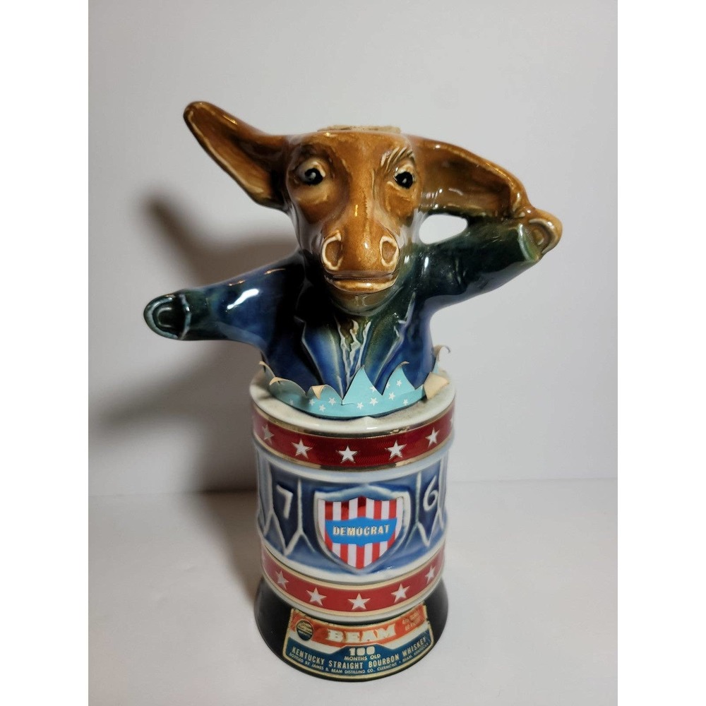Jim Beam Vintage 1976 Democrat Donkey Decanter